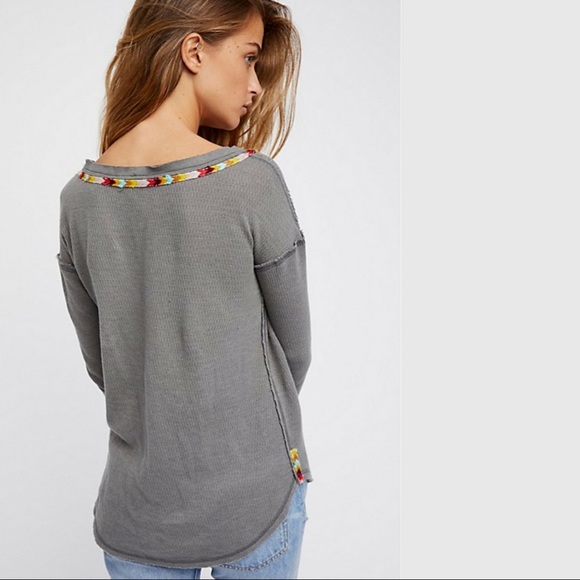 FREE PEOPLE We the Free Rainbow Thermal Top NWT - Picture 3 of 3